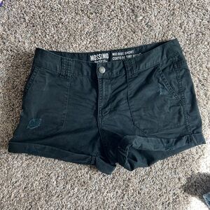 Used Mossimo mid rise black shorts size 4